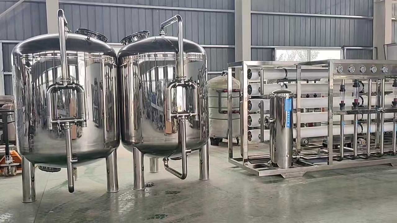 疏勒全不锈钢10T双级反渗透设备饮料厂定制